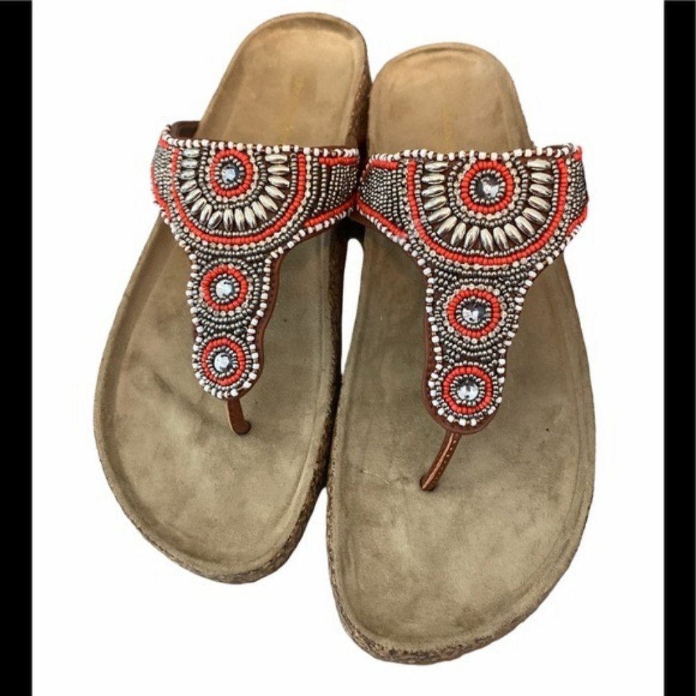 Cloudwalkers by avenue Angie Beaded Thong Sandals 11W